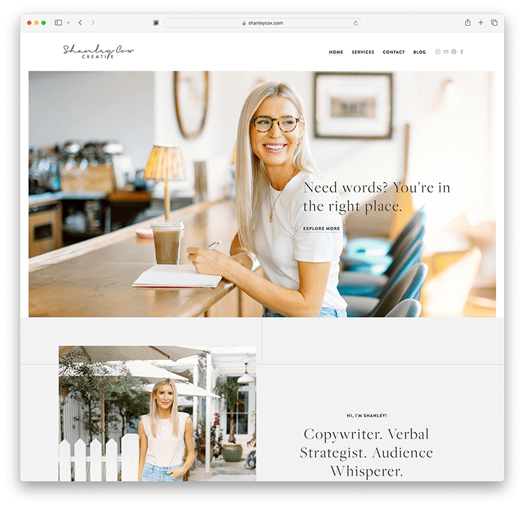 ejemplos de diseño web minimalista