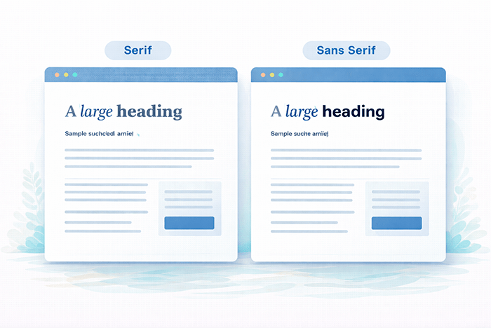 tipografías serif y sans serif en diseño web