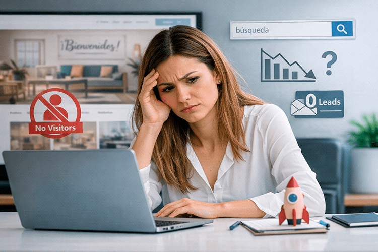 Consultor SEO en Cádiz analizando una web de negocio local para mejorar su visibilidad en Google