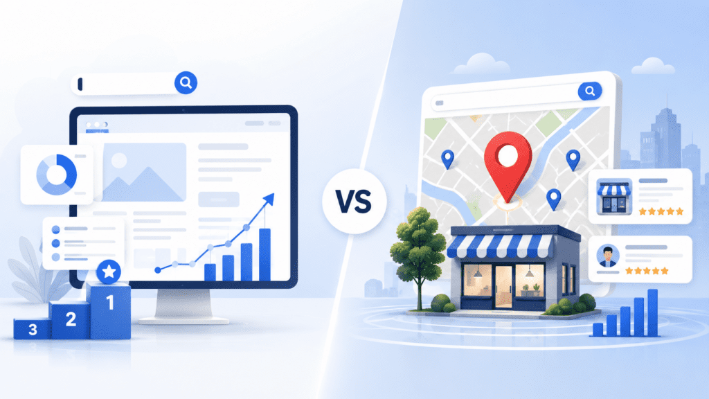 Comparación entre SEO y SEO local para captar clientes en Google