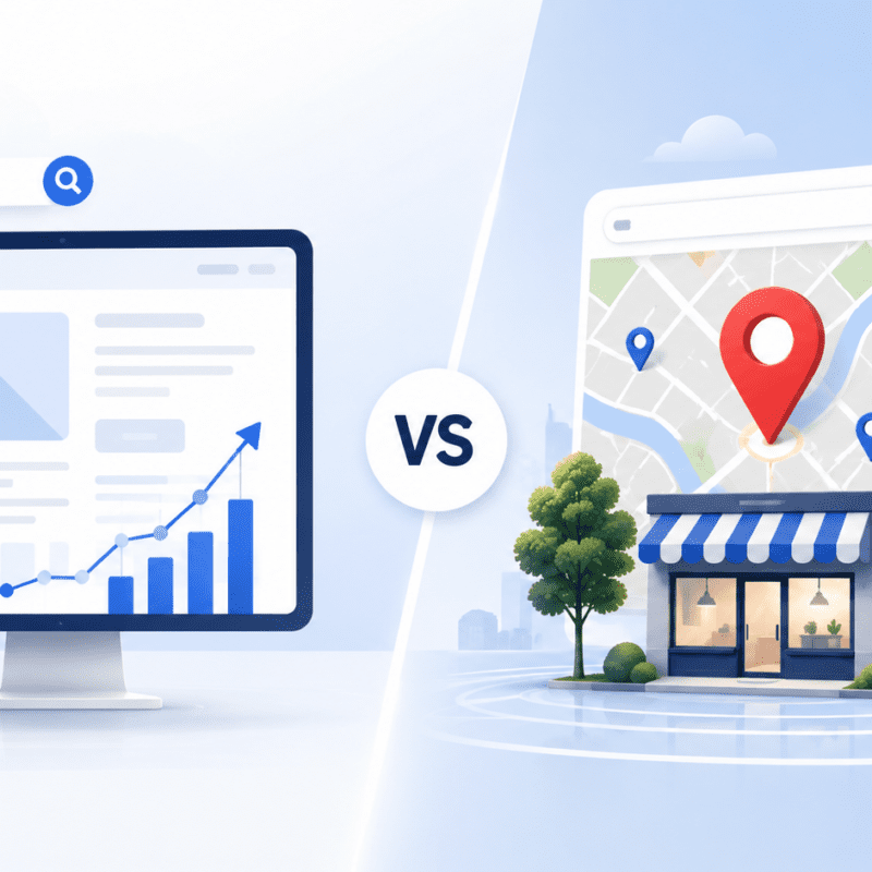 Comparación entre SEO y SEO local para captar clientes en Google