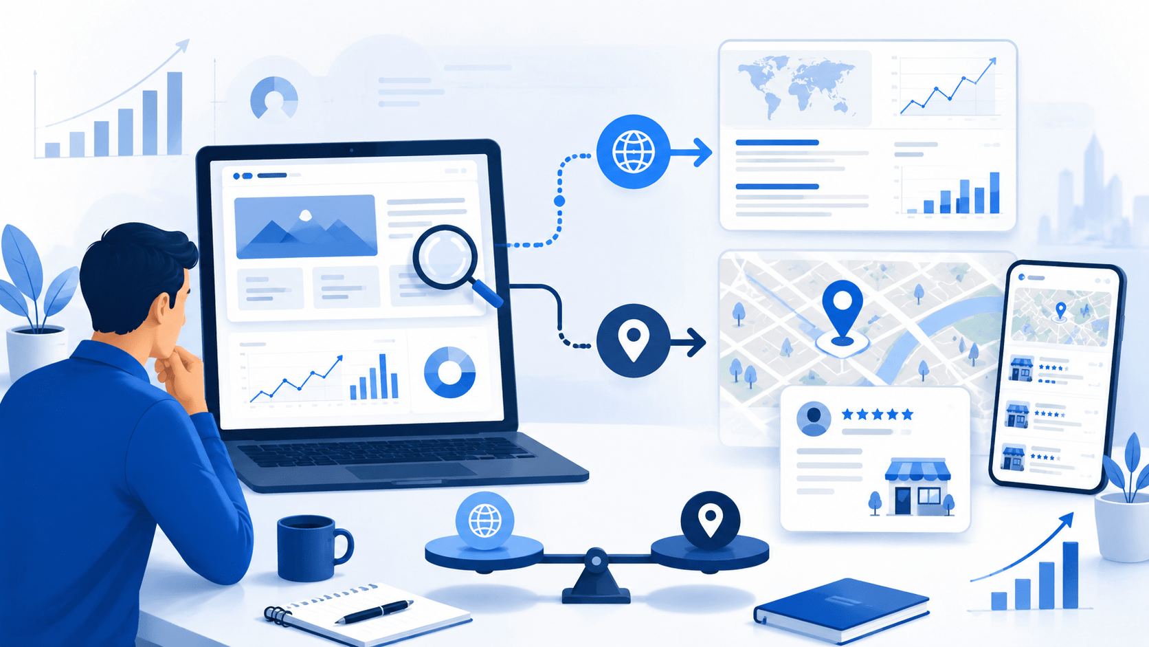 Estrategia de SEO general y SEO local para mejorar la visibilidad online