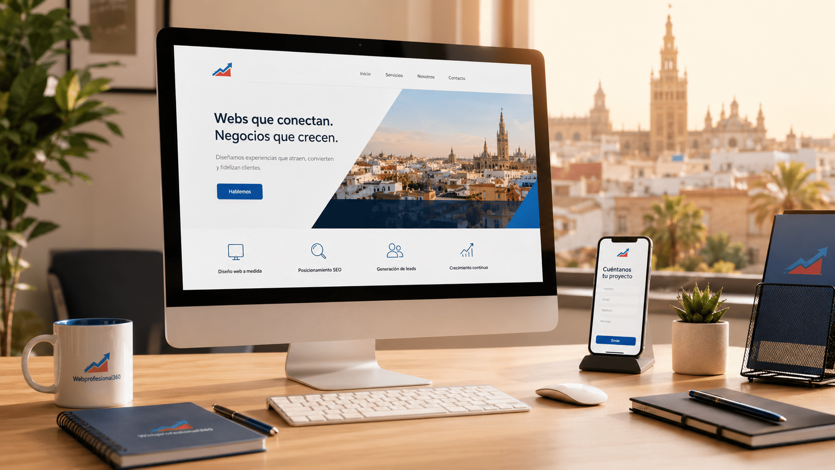 Página web responsive preparada para captar clientes en Sevilla