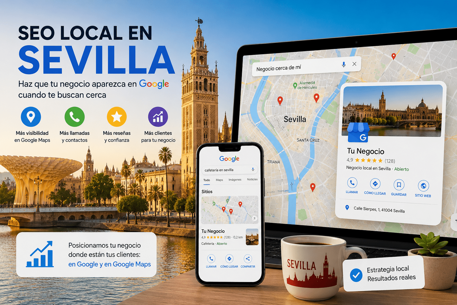 SEO local en Sevilla para mejorar la visibilidad del negocio en Google Maps