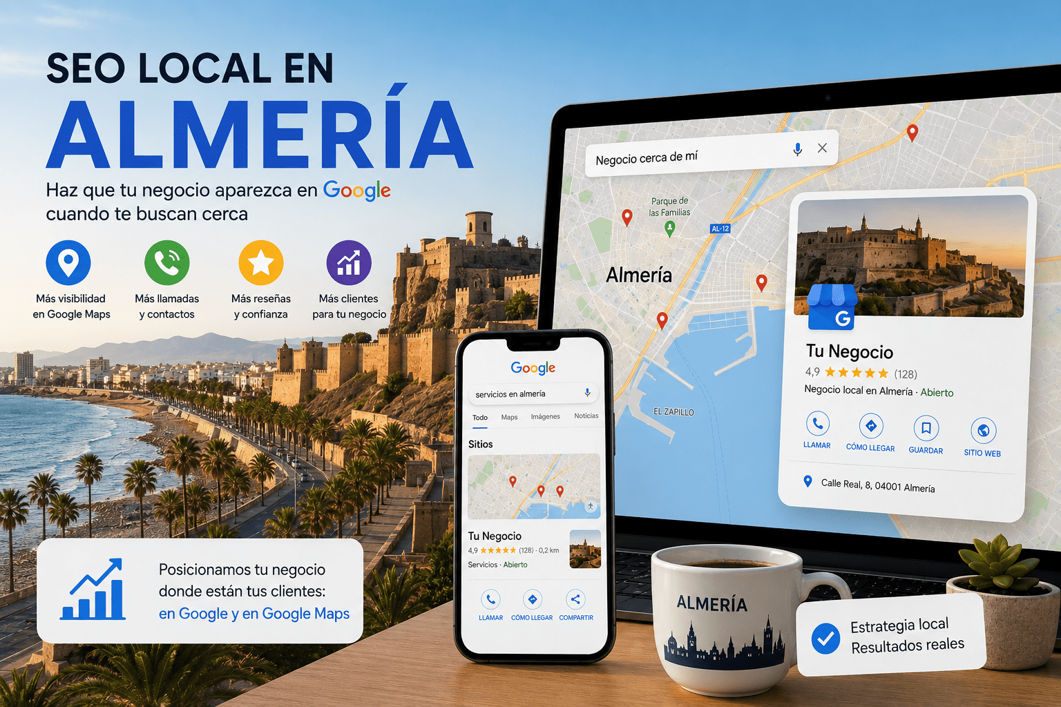 SEO local en Almería para mejorar la visibilidad de negocios en Google Maps