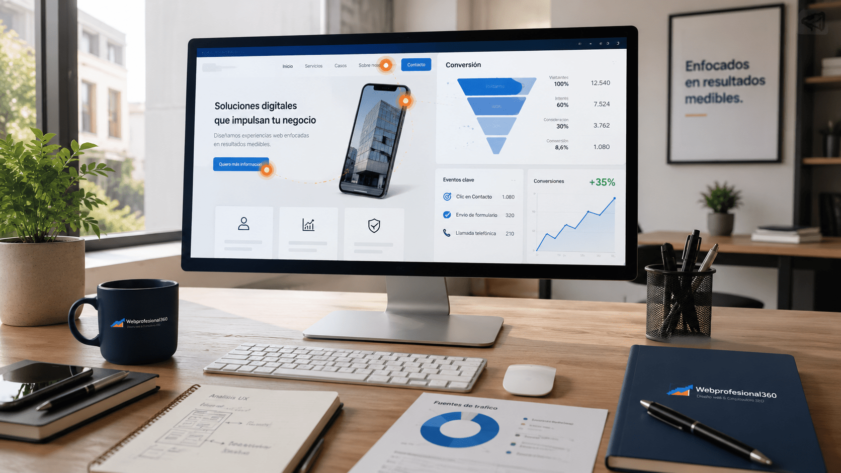 Análisis de una página web y sus puntos de conversión