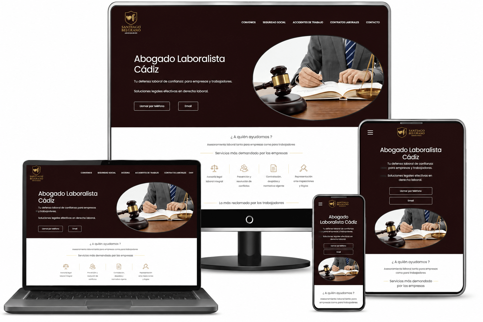 Diseño web para Santiago Belgrano abogado laboralista