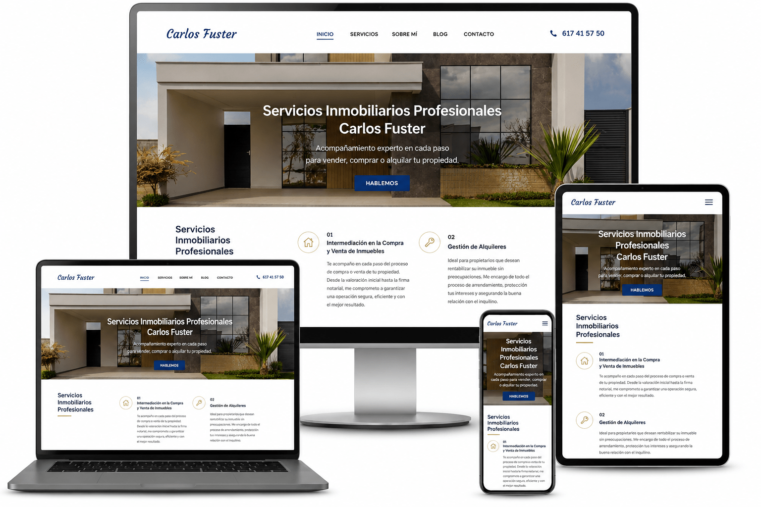 Diseño web para Carlos Fuster gestor inmobiliario