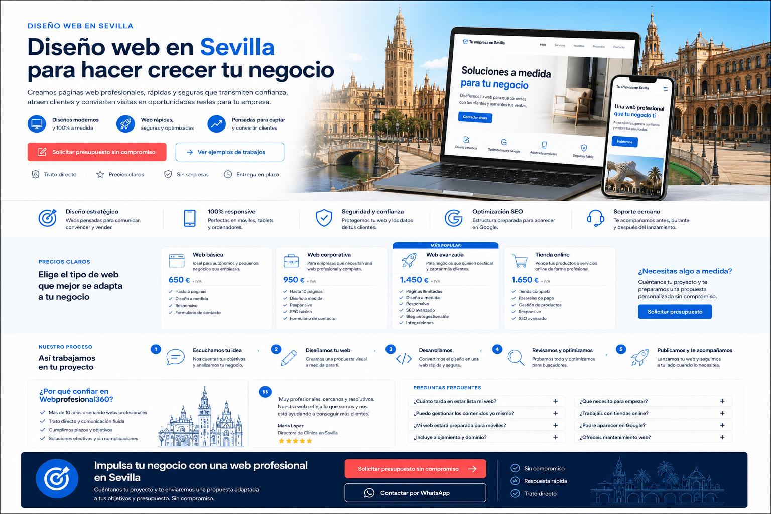 Diseño web en Sevilla para empresas que quieren captar clientes