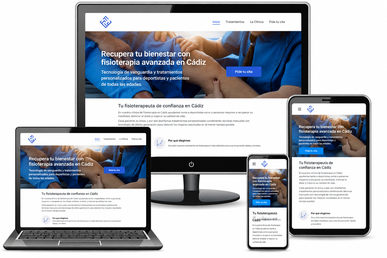 Diseño web para clínica de fisioterapia Fisiocentro