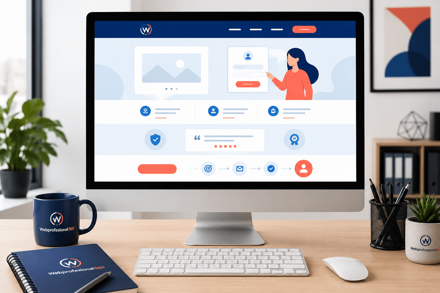 Estructura de una página web orientada a conseguir contactos