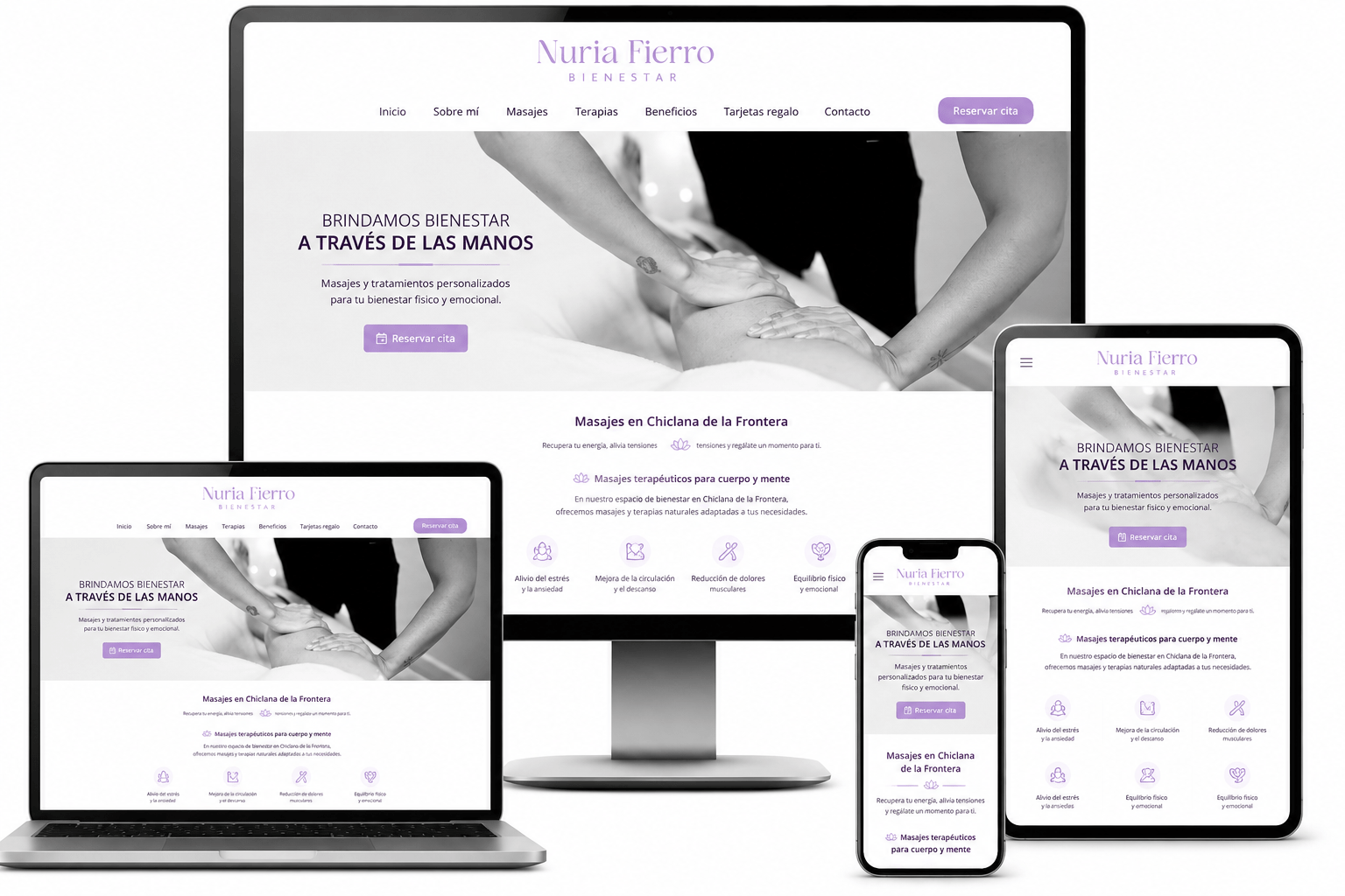 Diseño web para Nuria Fierro Bienestar