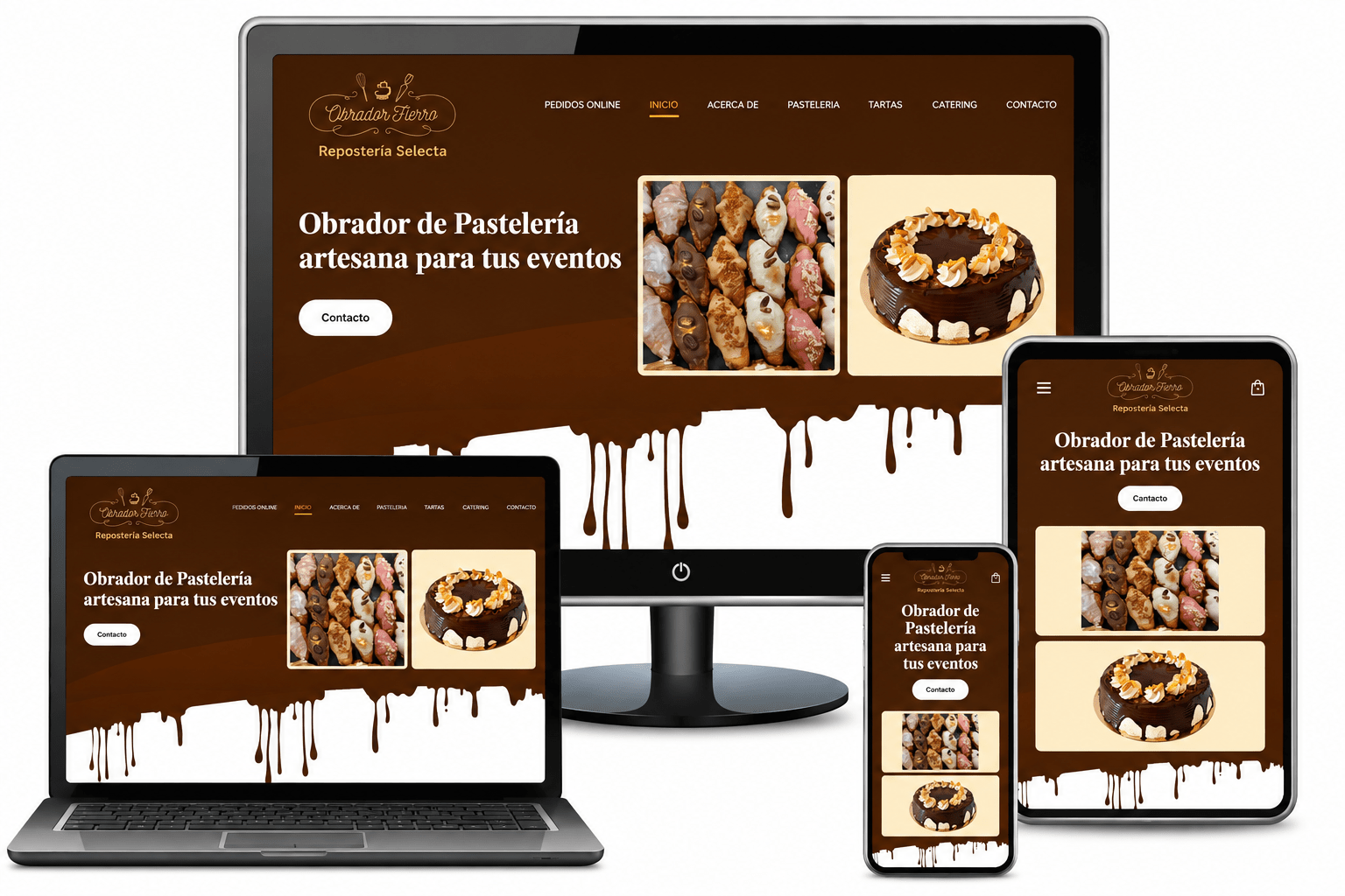 Diseño responsive de la página web de Obrador Fierro