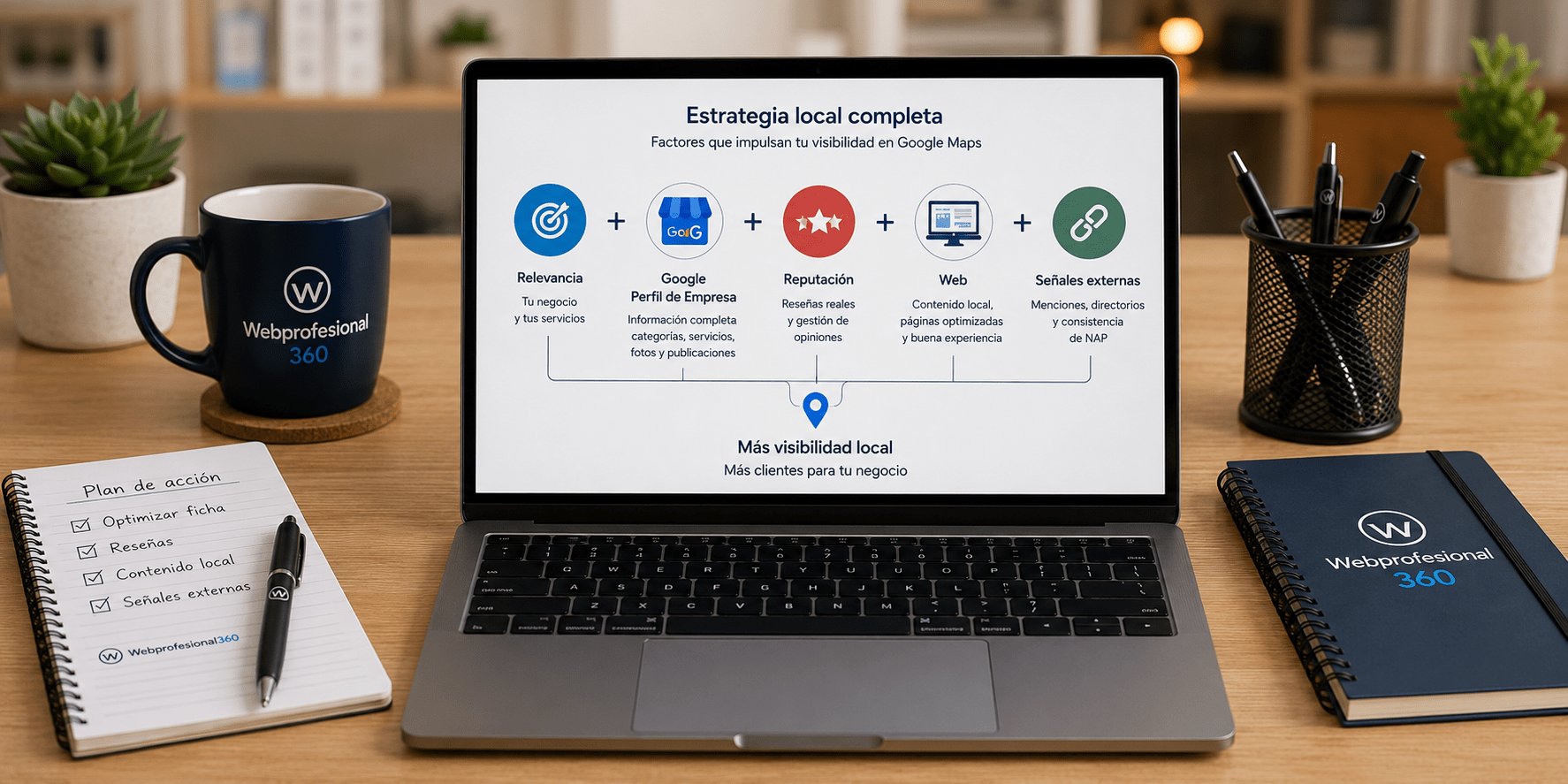 Estrategia local con presencia en Google reputación web y señales externas